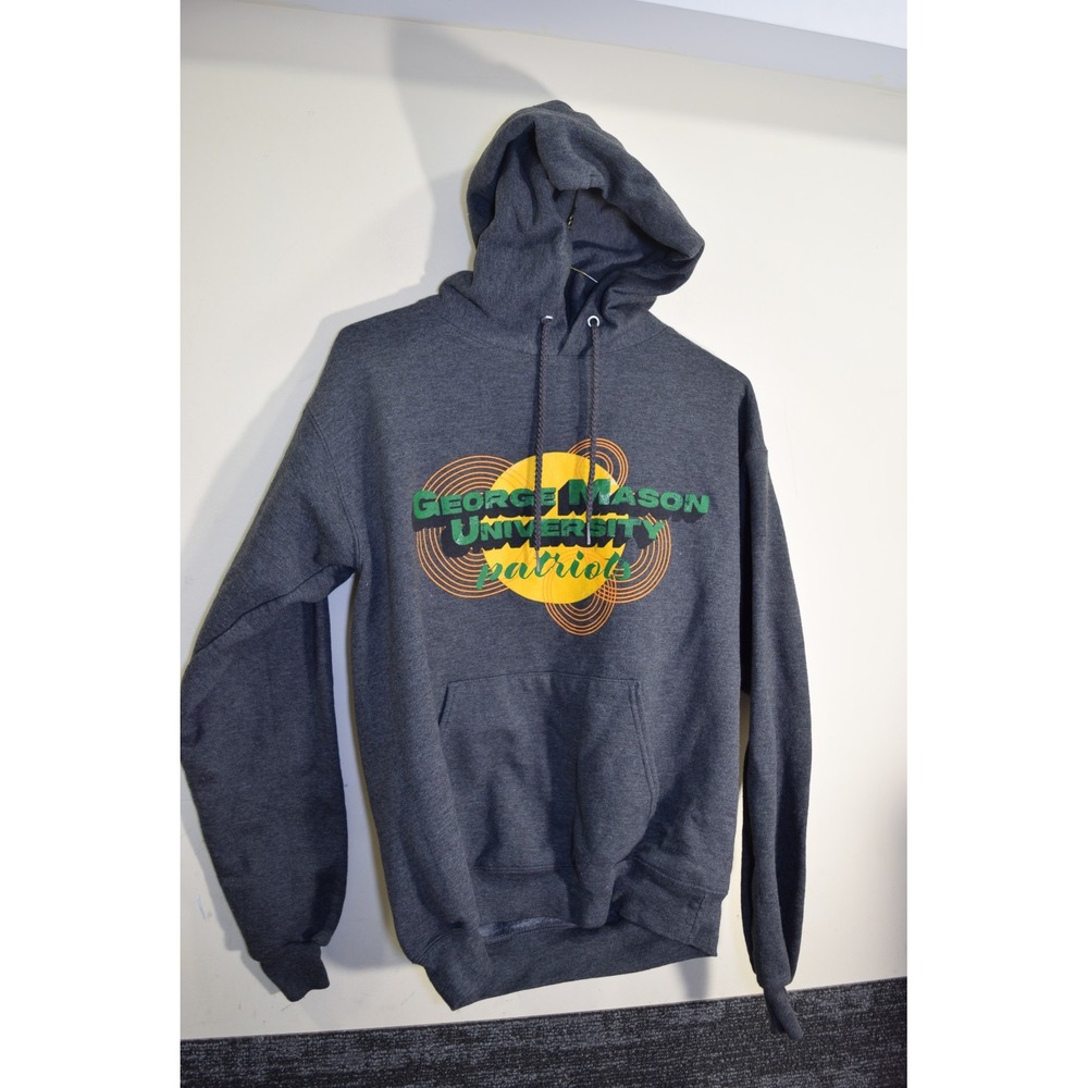 George Mason University Patriots GMU Hoodie MENS S Gray